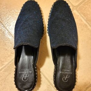 Adrianna Papell Blue Studded Slip on Loafers, Never Worn, Size 10, Leather